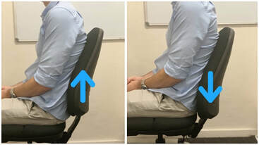 Adjust the back of the chair up or down until in a comfortable position.