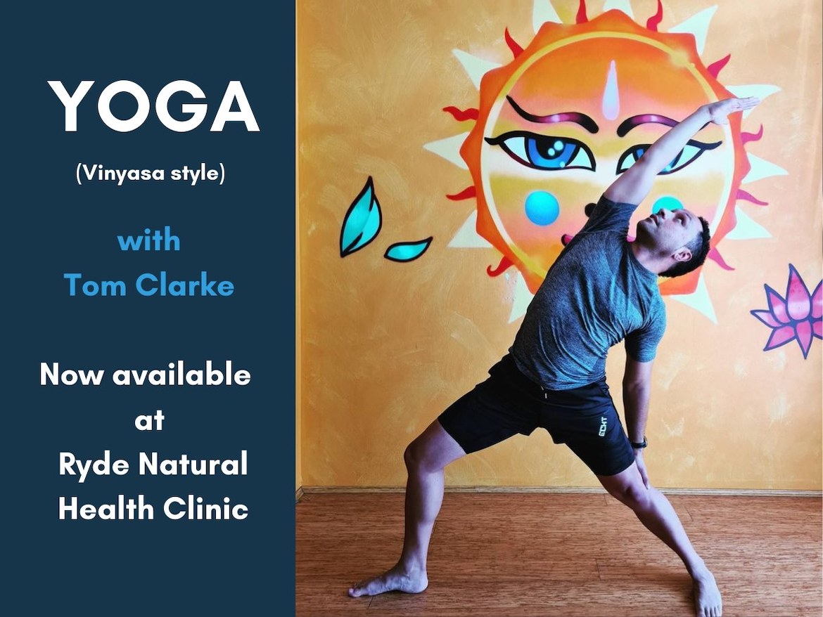 North Ryde Yoga teacher Tom Clarke teaching Yoga in North Ryde Vinyasa style